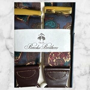 Brooks Brothers Vintage NIB Multicolor Paisley Suspenders